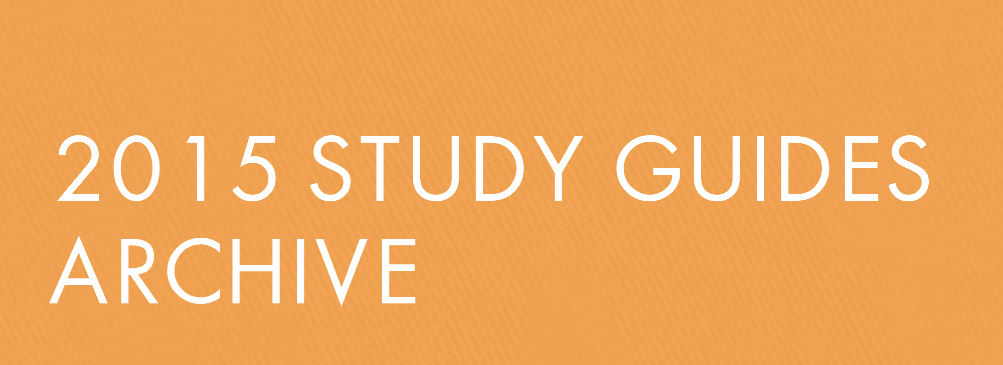 2015 Study Guides Archive